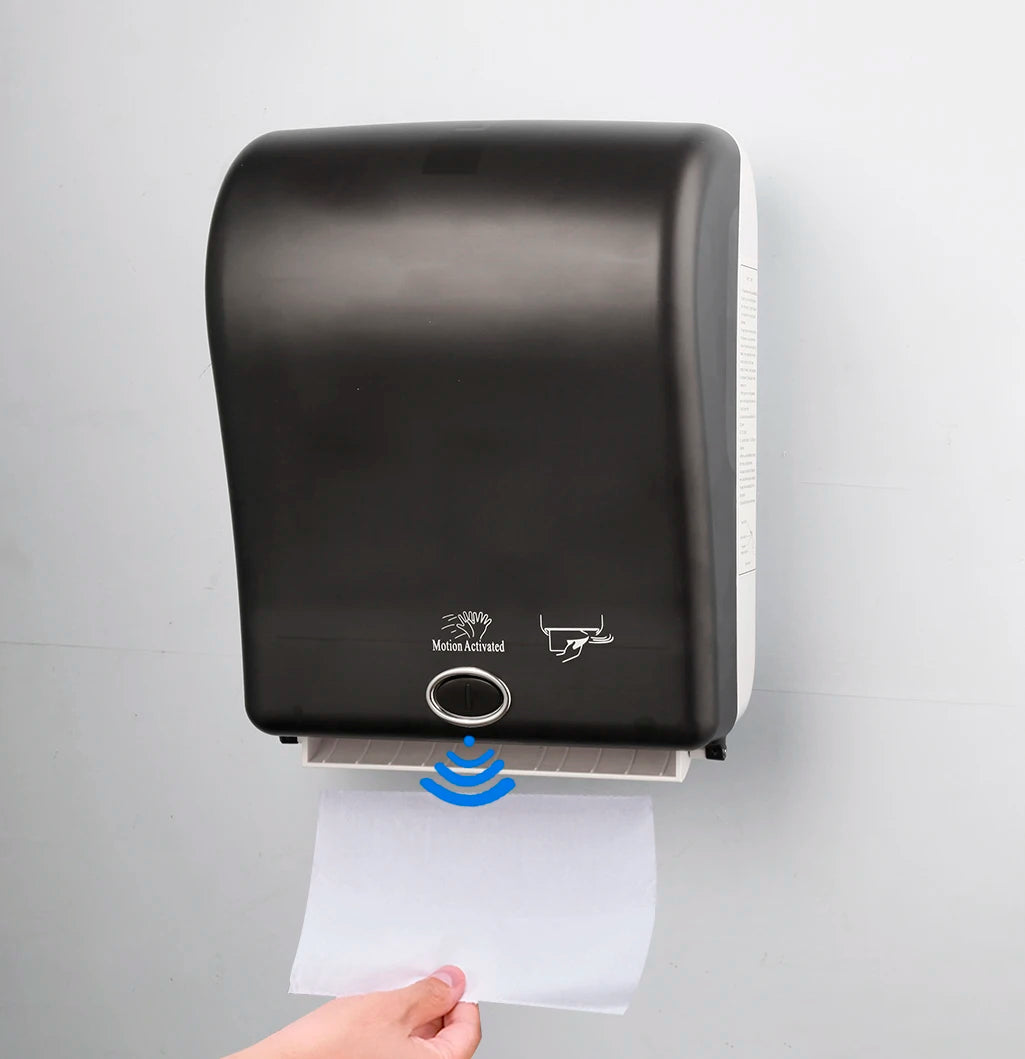 Plastic Black Paper Holder Toilet Paper Box Sensor Automatic Paper Out Bathroom Hardware Oversized Tissue Box Induction