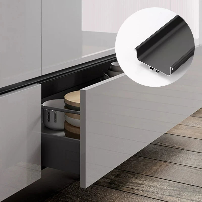 Minimalist Style Aluminium Alloy Extrusion Profile Decorative Cabinet Door Pull Handle for Modern Home Furniture