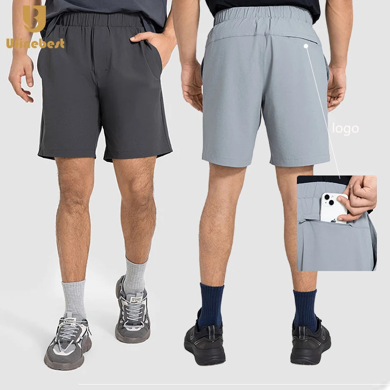 Roregal Running Custom Logo Men Athlete Wear Nylon Sports Fitness Training Running Gym Shorts Men With Pocket