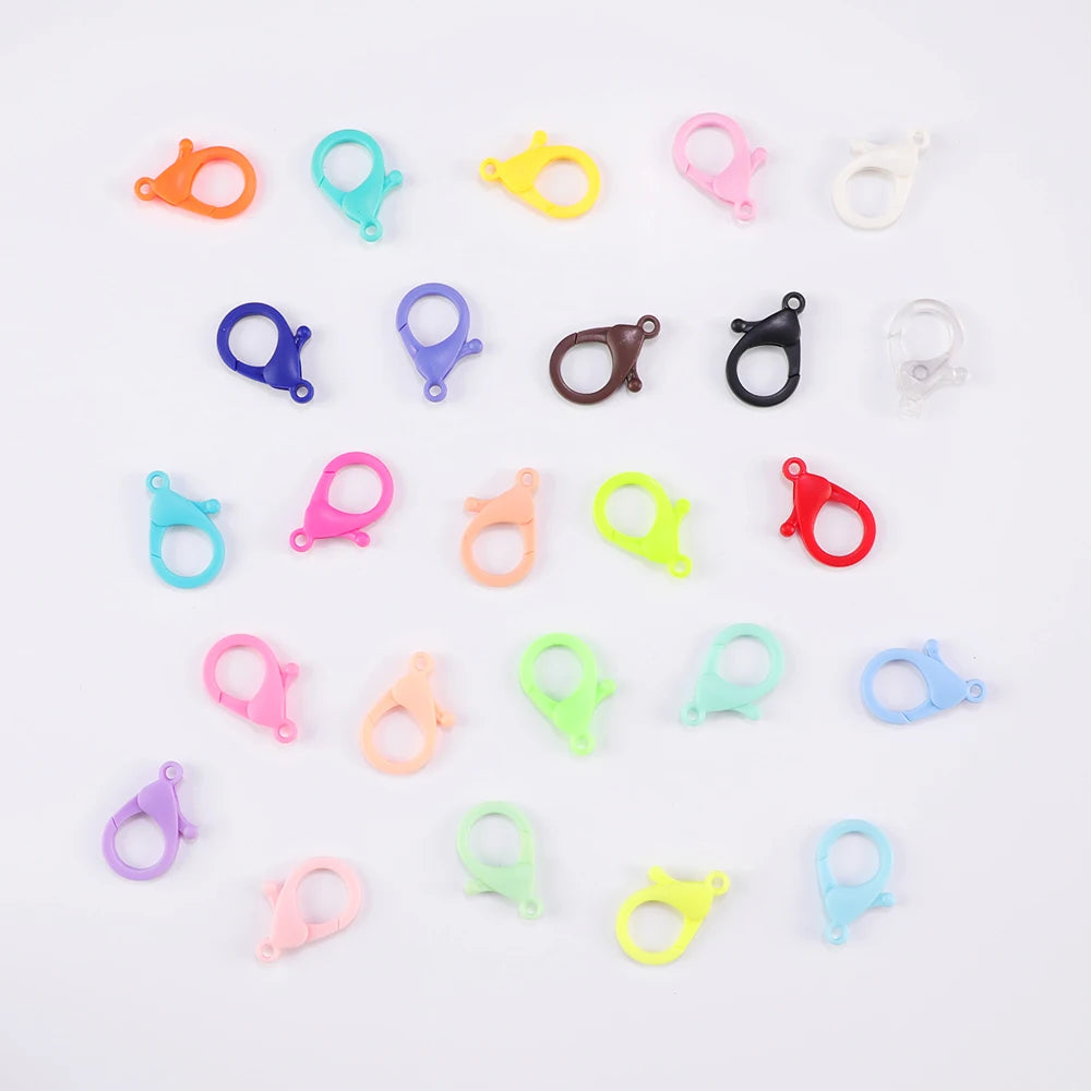 Acrylic Swivel Lobster Clasp Clips Snap Hooks Necklace Hooks Lobster Clasp Plastic Colorful Lobster Clasp