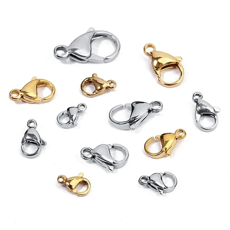 Wholesale 304 Stainless Steel Lobster Claw Clasps for Bracelet Necklace Jewelry Making Jewelry Findings Components