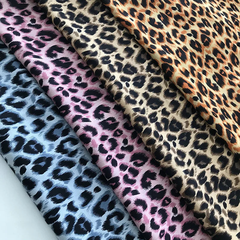 Ready Stock Dress Material Leopard Printed 100% Rayon Fabric