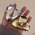 MIO New French Barrettes Hair Clip for Women Vintage Medium Metal Hair Claw Clip Gold Silver Color Hollow Shark Clip
