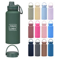 Custom Logo Wide Mouth Water Bottle Vacuum Thermo Insulated Stainless Steel Double Wall Outdoor Sports Water Bottle