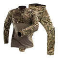 KIANGHigh Quality Knitted Breathable Shirt and Pants Camouflage Frog Suit Outdoor Tactical Uniform