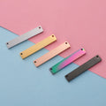 Mirror Polish Stainless Steel Rectangle DIY Blank Stamping Engrave Name Logo Charms Pendant for Jewelry Making