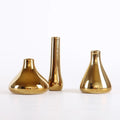 Nordic Gold Vase Desktop Decoration Light Luxury Dried Flower Vase Ceramic Modern Mini Size Flower Vase Table Decorative