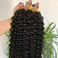 100% Virgin Human Hair Remy Braiding Hair No Weft Bulk Bundles Hair for Braiding Jerry Curly 100 Grams Per Bundle