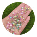 1000pcs Mix AB Resin Shiny 6mm Mini Heart Gem Flatback Rhinestone Applique DIY Wedding Scrapbook Ornament Craft