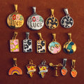 Wholesale Custom Waterproof PVD 18K Stainless Steel Planet Pizza Gourmet Pendant Charms Diy Accessories Jewelry for Women