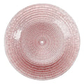 Luxury Pink Decorative Glass Plate Colorful for Home Decor Table Display Wedding Party and Holiday Gift