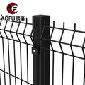 Hot Dipped 3d Fence with Garden Gate Triangle Mesh 3d Curved Bending Pvc Coated Wire Mesh Fence 3d Security Garden Fence