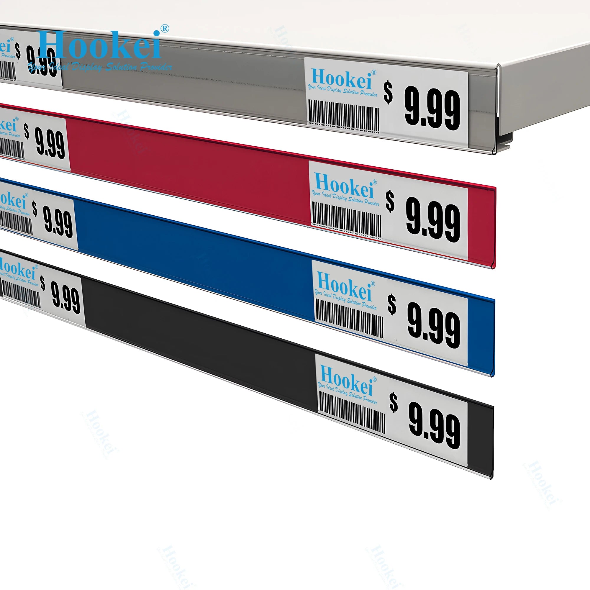 Custom Pvc Colorful Data Strips Label Holder Shelf Price Strips for Gondola