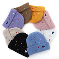 Men Women Autumn and Winter Fashion Love Embroidered Knitted Hat Students High Quality Warm Wide Brim Beanie Knitted Hat
