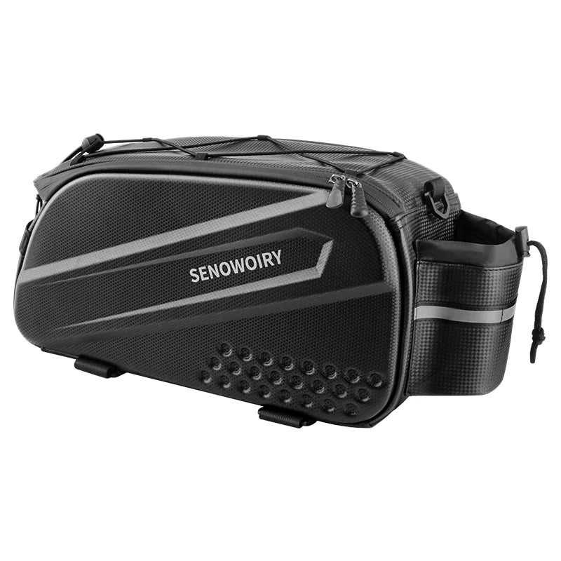 Direct Supplier Sale Stylish Large Capacity Bicycle Rear Pannier Bag Durable Carbon Fiber Texture Riding Bag