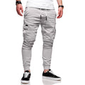 Men Jogger Pants Cotton Blank Sweatpants Gym Sport Hiking OutdoorDrawstring Cargo Pants for Men