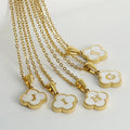 Minimalist 18K Gold Plated A-Z Letter Pendant Necklace Stainless Steel Alphabet Initial Necklace for Women Jewelry