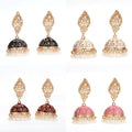 2022 New Trendy Earrings Indian Ethnic Wedding Bells Pearl Earrings Women Jewelry Factory Wholesale