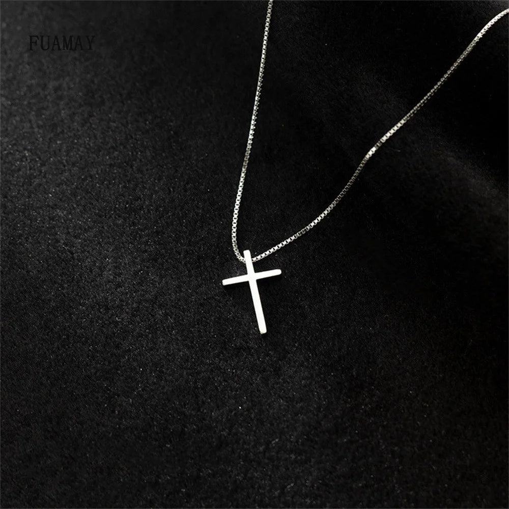 FUAMAY Croix Pendentifs Cross Necklaces for Women Link Chain Christian Jewelry for Gift Party Anniversary