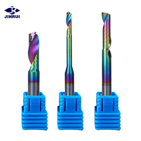 JR Color Coating Single Flute End Mill 1 Flute Milling Cutter for Aluminum and Woodworking