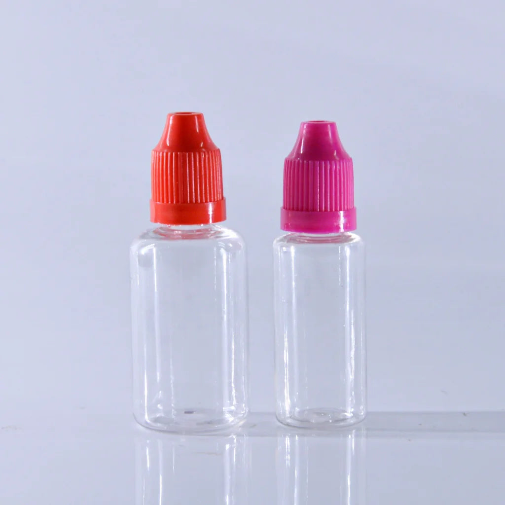 In Stock Eye Drop Bottle 5ml 10ml 15ml 20ml 30ml 50ml PET Plastic Essential Oil Dropper Bottles with Childproof Cap