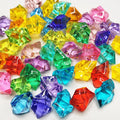 18*25mm Transparent Colorful PS Crystal Stone Ice Cubes Beads Irregular Plastic Gemstone Toy Crafts Decoration