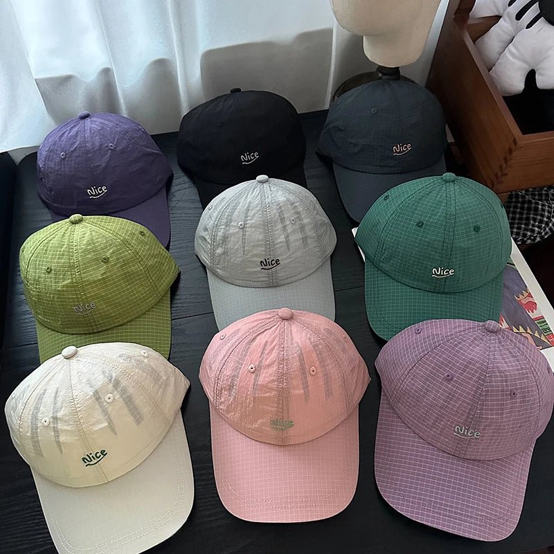 Landfond Oxford Sporty Fashion Image Baseball Caps Unisex Casual Sunshade Outdoor Sports Quick Drying 100% Polyester Argyle