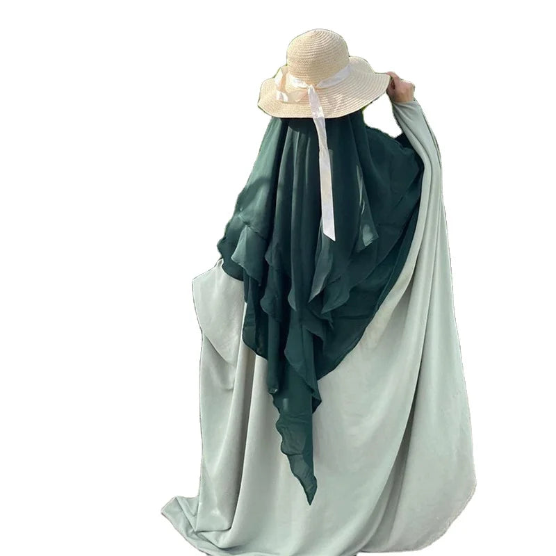 2026 Latest EID Stylish Muslim Prayer  Headscarf Islamic Khimar Handscarf  Muslim Prayer Clothing Headscarf