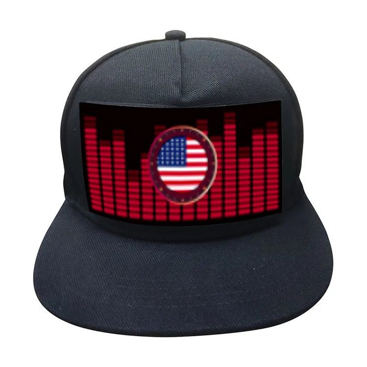 Outdoor Sport Bar Night Party Display Light up Cap Led Christmas Hat