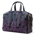 Lovevook 2021 New Famous Designer Geometric Luminous Shoulder Bags Lady Fashion Pu Leather Reflective Handbags Women
