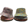 Country Style Vintage Two Sided Reversible Bucket Hat Pure Cotton Small Flower Printed for Summer Casual Fishing Skiing Party