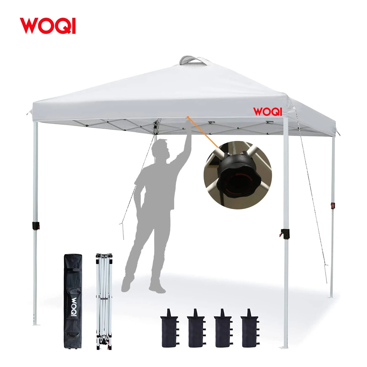 WOQI Custom Printing Polyester Steel Frame Trade Show Tent High Quality Canopy Tent Outdoor