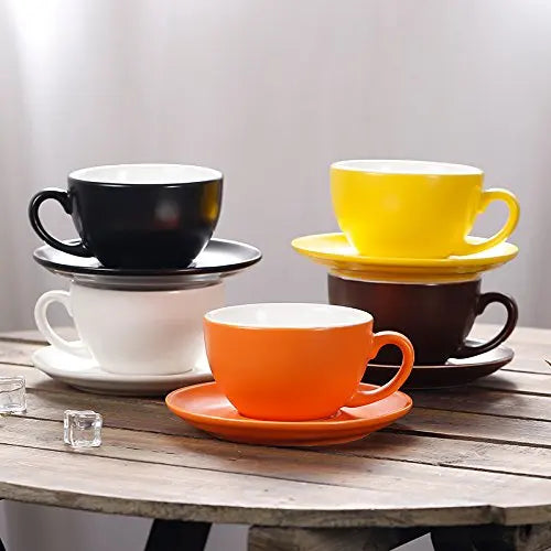 Ceramic Coffee Mug Nordic Macaron Afternoon Tea Cups and Saucer Set Warmer Glass Custom Logo Travel