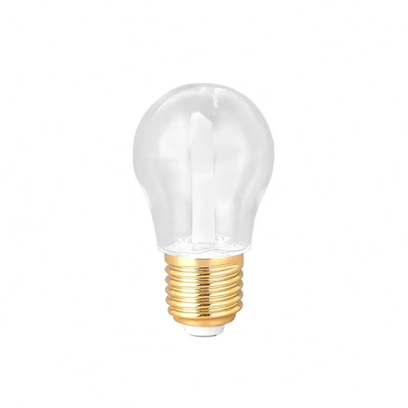 Durable Gold Silver Light Bulb Shape Empty Plastic Lip Gloss Tube with Brush 6ml Cosmetic Packaging