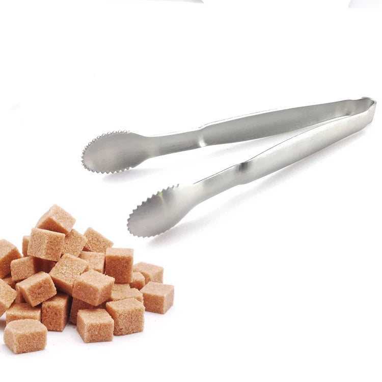 Multifunctional Mini Stainless Steel Food Tongs Ice Cube & Sugar Clip Metal Ice Tongs