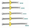 Size Customized Metal Wash Basins Inlet Shower Hoses Flexible Hose Straight Water Braided