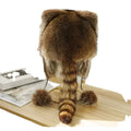 MWFur Children and Adult Winter Head Warmer with Earflap Kid Women Natural American Winter Fashion Hat