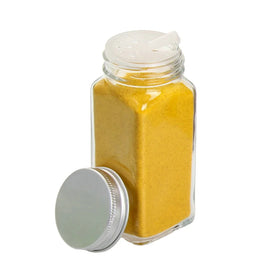 Stock Goods 3 oz 4 oz 6 oz Square Glass Spice Seasoning Jar Empty Salt or Pepper Storage Glass Jar with Lid and Sifter Insert