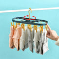 Wholesale Fashion Household Supplies Portable 12 Clips Clothes Socks Drying Rack Clips Hanger Hanger for Socks