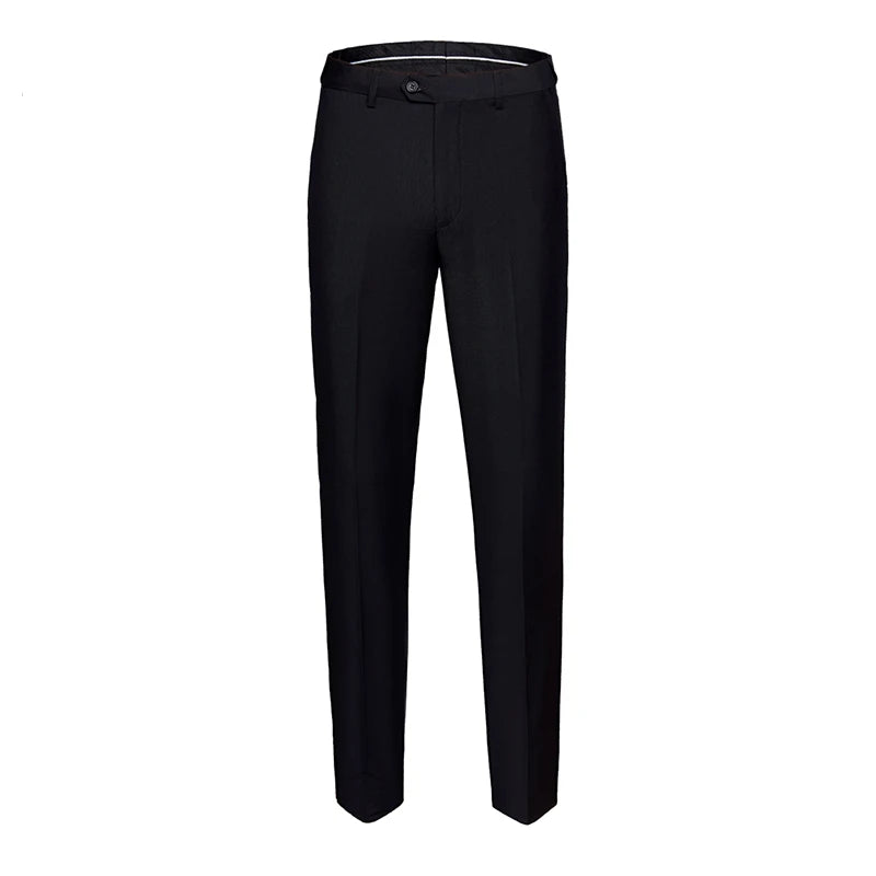 Ready to Ship Wholesale Smoking Office Mens Business Pants Black Cotton Polyester Casual Men Pants Trousers in Stock