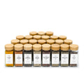 French Square 4 oz 6 oz 16 oz Condiment Seasoning Powder Jar Glass Pepper Shaker Bottles With Bamboo Lids