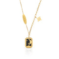 Chris April in Stock Fashion Jewelry 316L Stainless Steel PVD Gold Plated Dainty Moon and Star Pattern Pendant Necklace