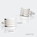 In Stock New Style European and American Fashion Elegant Silver Embossed Brass Cufflinks Wholesale