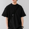 SanDian 350g Men's Oversized T-Shirt Dropped Shoulder Skinny Neckline Custom Quality Streetwear Heavyweight Cotton Casual Style