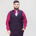 Wholesale Men's Wedding Host Vest Waistcoat Groom Suit Vintage Print Decoration Reversible Knitted Fabric Plus Size forWinter