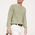Custom Men's Crewneck Oversized Heavy Jacquard Chunky Rib Knit Pullover Sweater Anti-Wrinkle Feature for Autumn Season Front