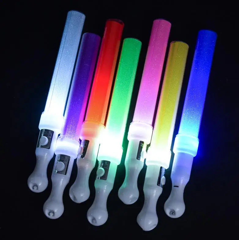 Wholesale Custom LED Glow Stick Flashing Colorful Wands Light up Luminous Short Sticks for Cheer Props Concert Party Supplies