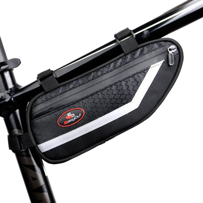 EasyDo Original Factory Design Portable Top Tube Frame Bicycle Front Bag with Reflective Strip Triangle Bike Bag