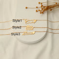 Lateefah Valentine's Day Gifts 18K Real Gold Plated Couple Name  Jewelry  Personalized Two Name Necklace