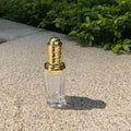 Low MOQ for Clear Glass Square Shape 30ml 50ml Gold Oil Dropper Bottles Cosmetic Packaging Plastic Bottles for Essence Oil